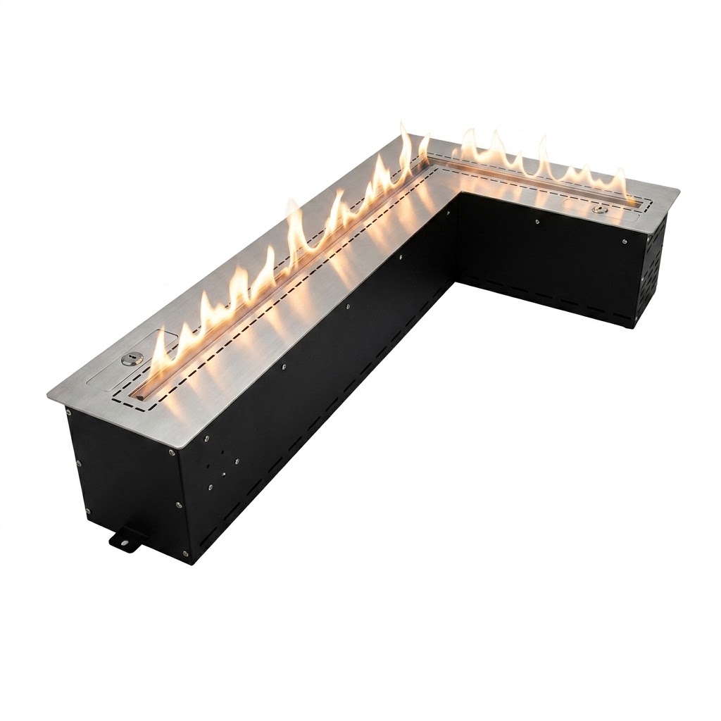 RX L-Shape Smart Ethanol Burner | Corner OEM System