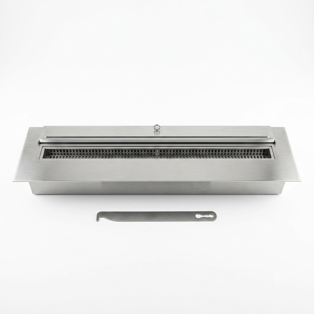 Stainless Steel Ventless Fireplace Burner Insert | 1000 mm