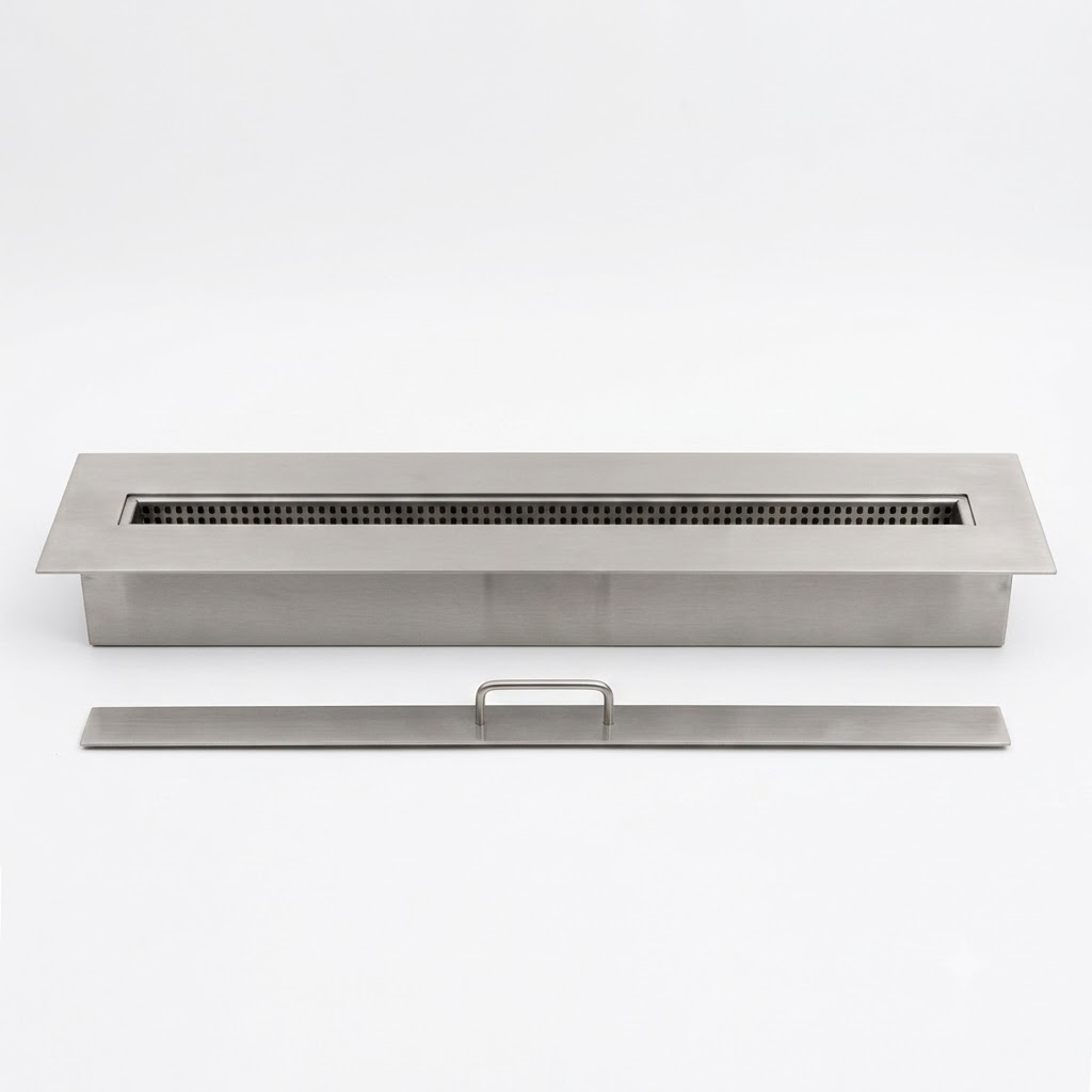 GT Lift-Lid Manual Bioethanol Burner | Stainless Steel