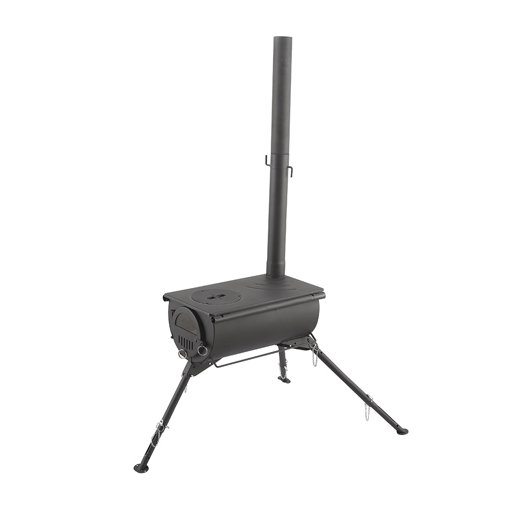 SXFireplace 05005 Portable Tent Wood Stove with Side Shelves