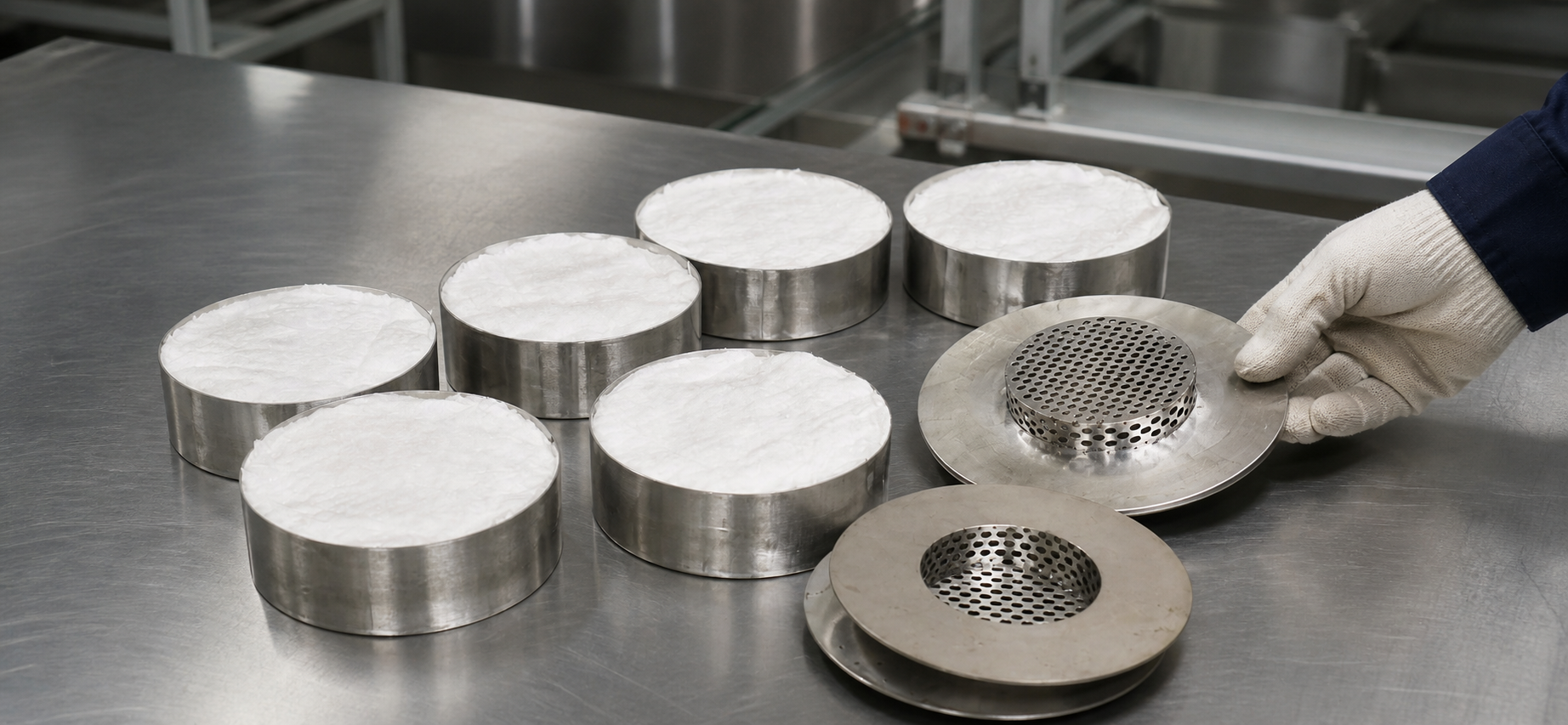 Intelligent ethanol burner components prepared for inspection
