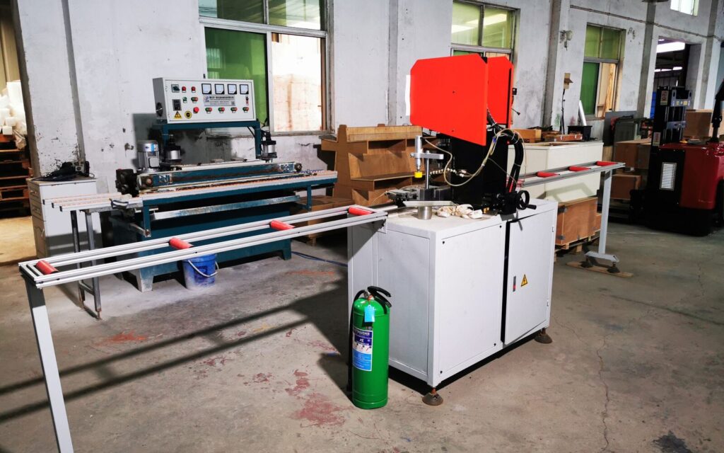 Component processing equipment inside the SXFireplace factory
