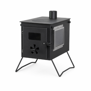 SXFireplace 07014 compact camping wood stove on white background