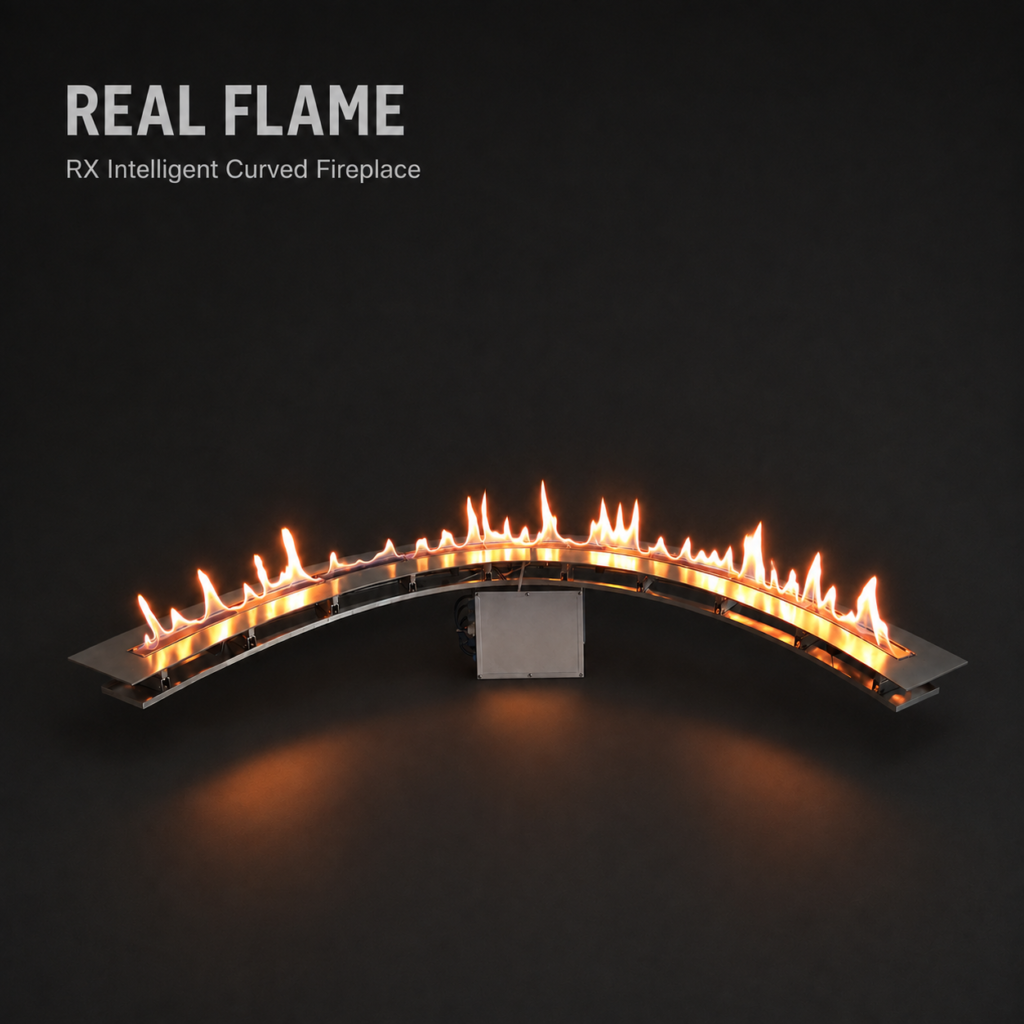 SXFireplace Custom Curved Smart Bioethanol Fireplace System — Product view 2