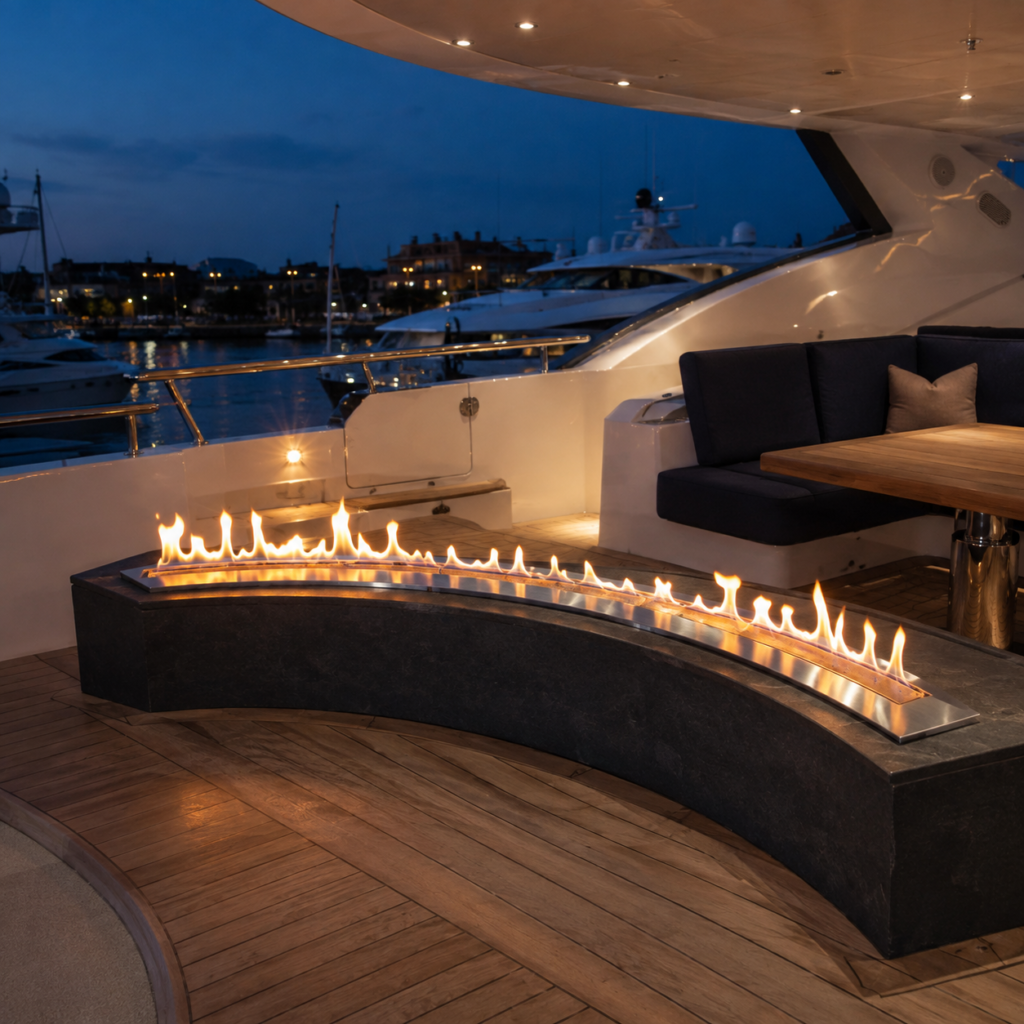 SXFireplace Custom Curved Smart Bioethanol Fireplace System — Product view 8