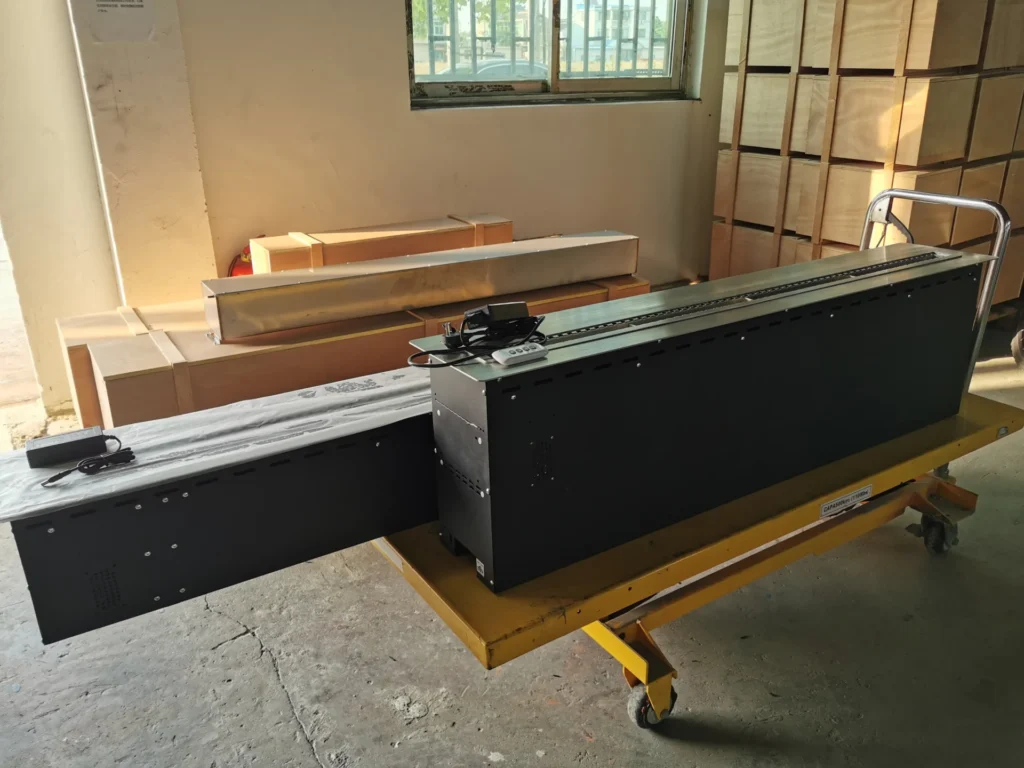 SXFireplace burner units prepared for inspection