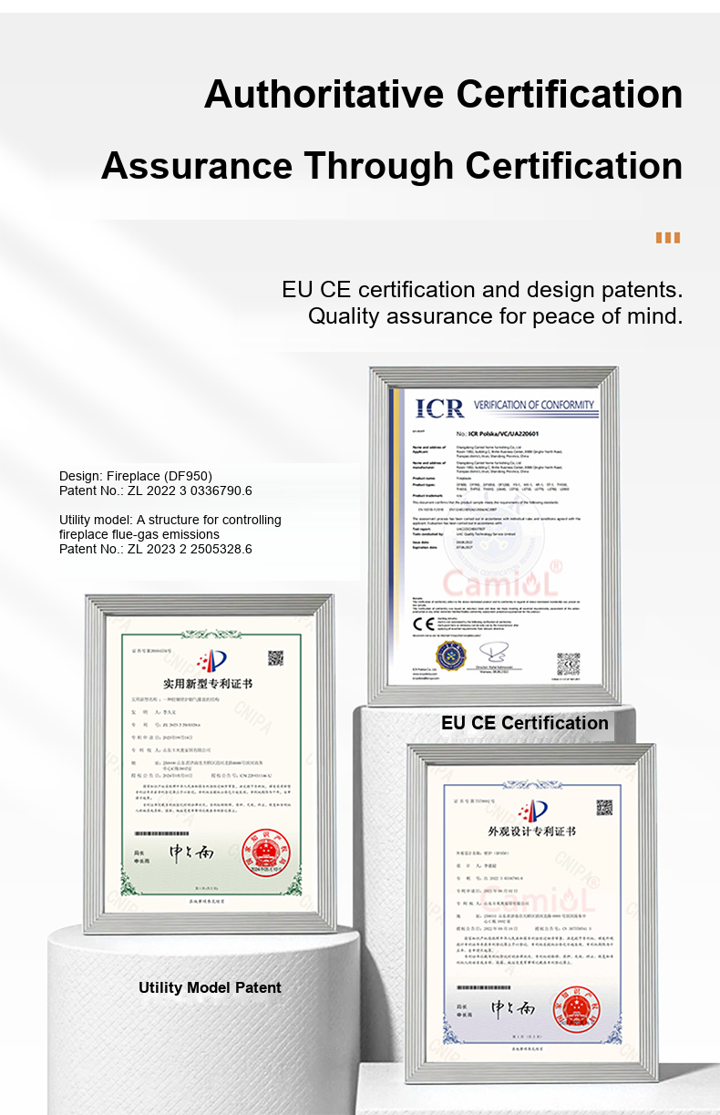 Supplier certificate and patent reference with English captions and unaltered document images