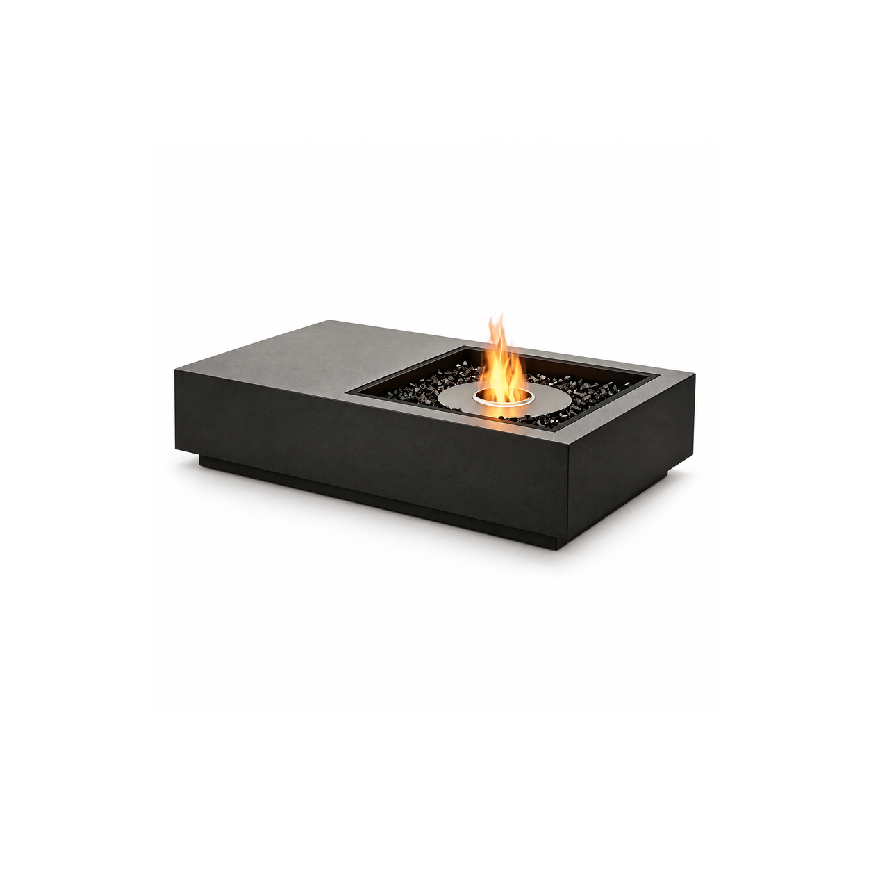 Offset-Burner Rectangular Fire Table — White-background product image