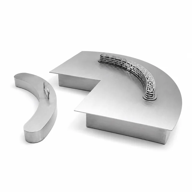 Curved Manual Bioethanol Insert with Matching Lid