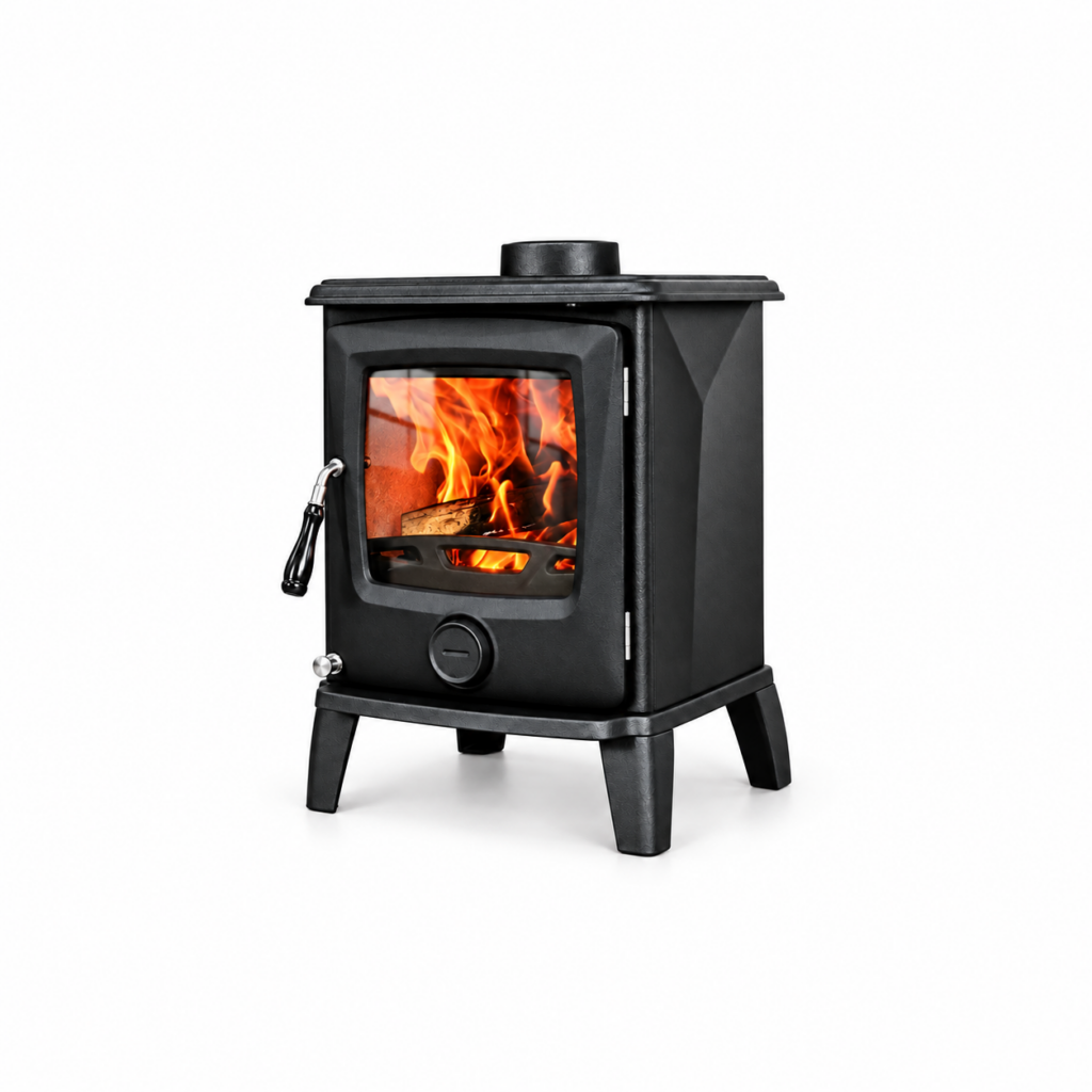 ZT602 Cast Iron Wood Stove - white background product view