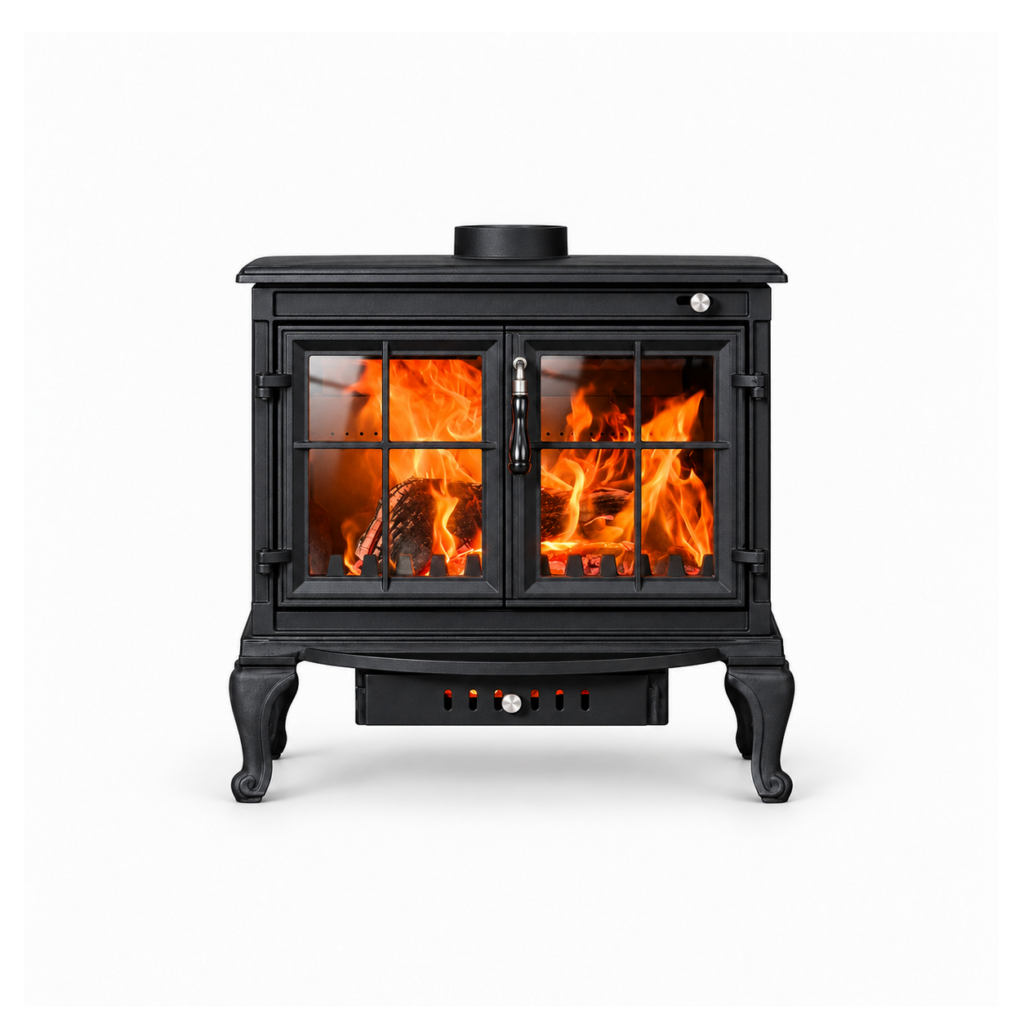 ZT710 Cast Iron Wood Stove - white background product view