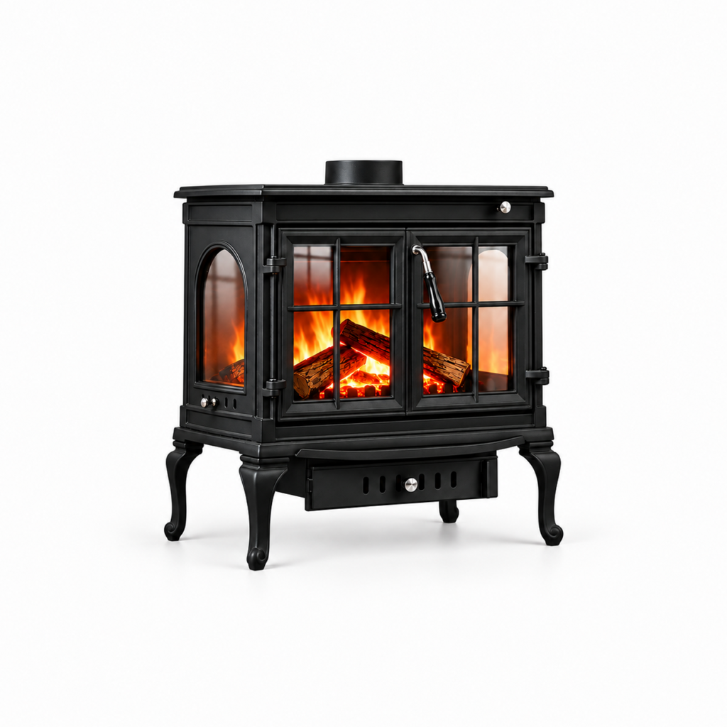 ZT710S Cast Iron Wood Stove - white background product view