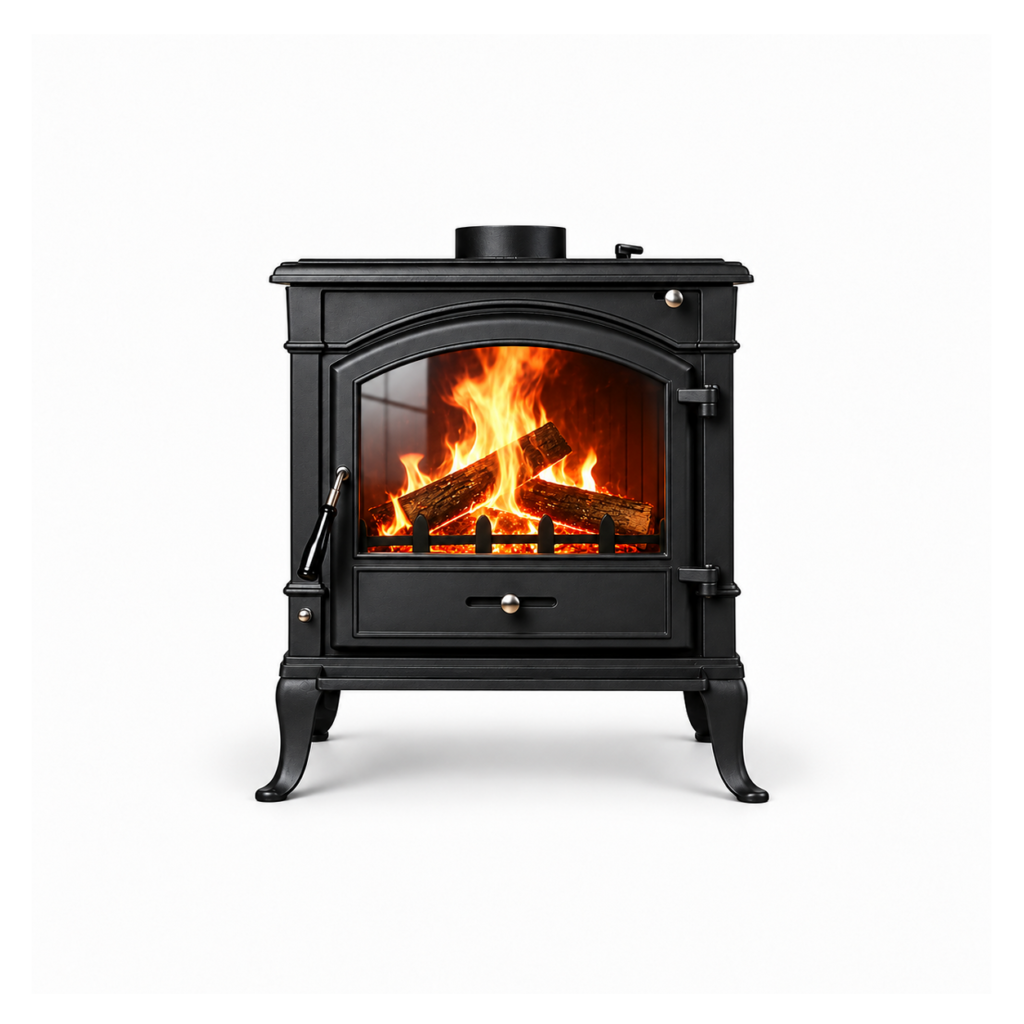 ZT780B Cast Iron Wood Stove - white background product view