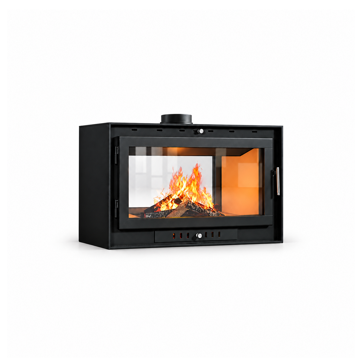 HG930 Double-Sided Wood-Burning Firebox - white background product view