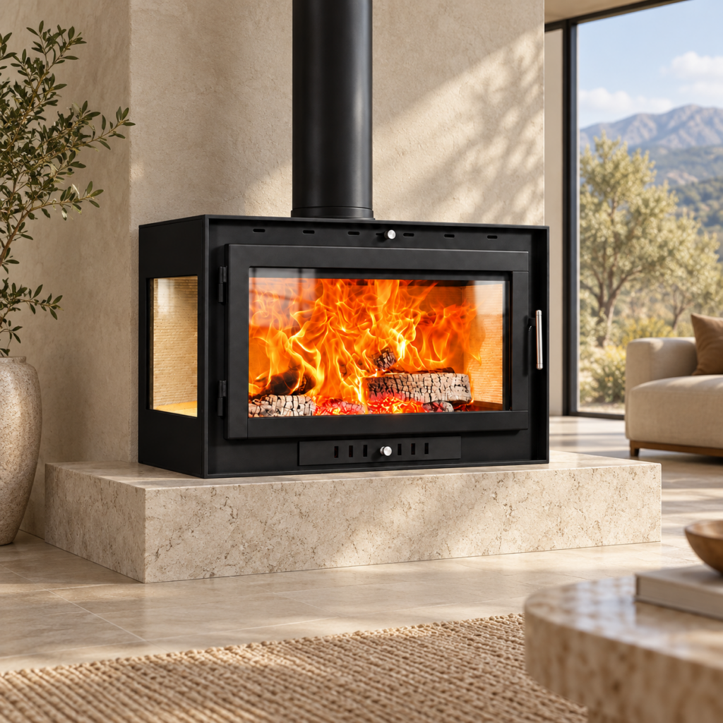 HG930 Three-Sided Wood-Burning Firebox - interior concept