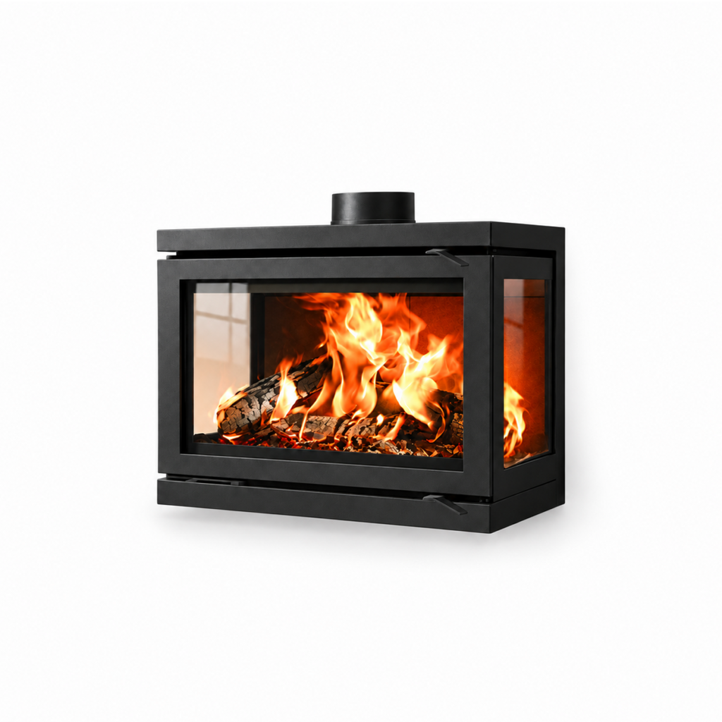 VD680 Wall-Mounted Wood Stove - white background product view