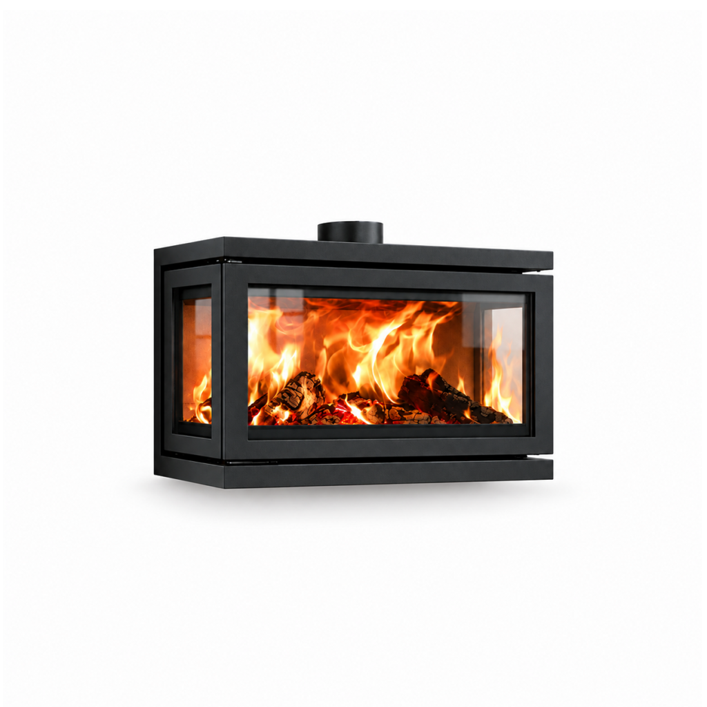 VD800 Wall-Mounted Wood Stove - white background product view