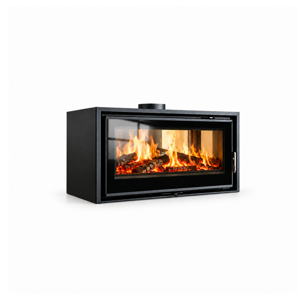 SG1050 Double-Sided Wood-Burning Firebox - white background product view
