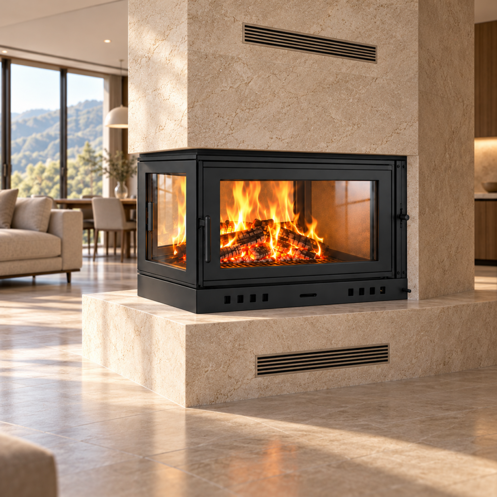 ST900 Custom Wood Fireplace Insert - revised interior concept