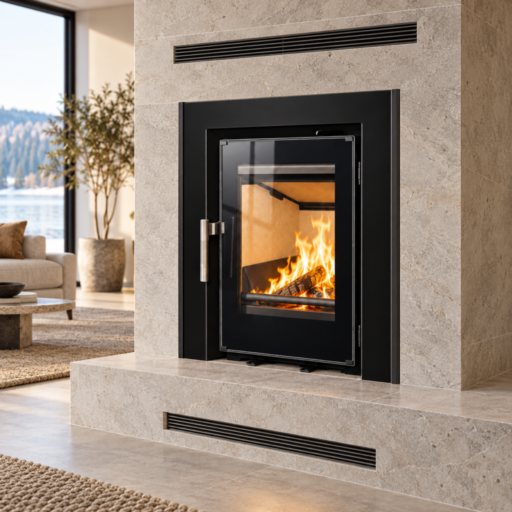 MI548 Wood Fireplace Insert - interior concept