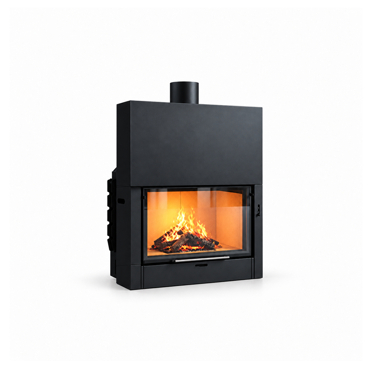 UG1000 Wood Fireplace Insert - white background product view