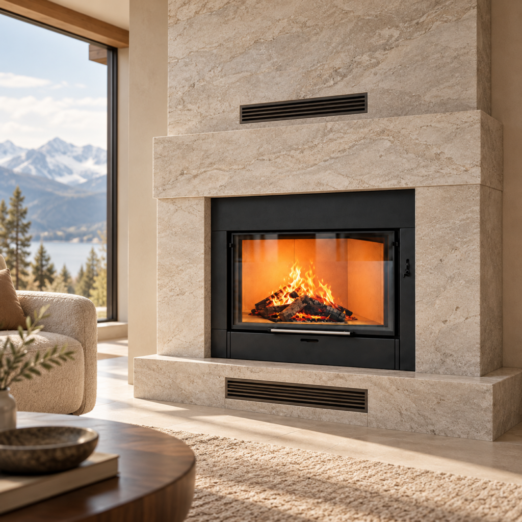 UG1000 Wood Fireplace Insert - interior concept