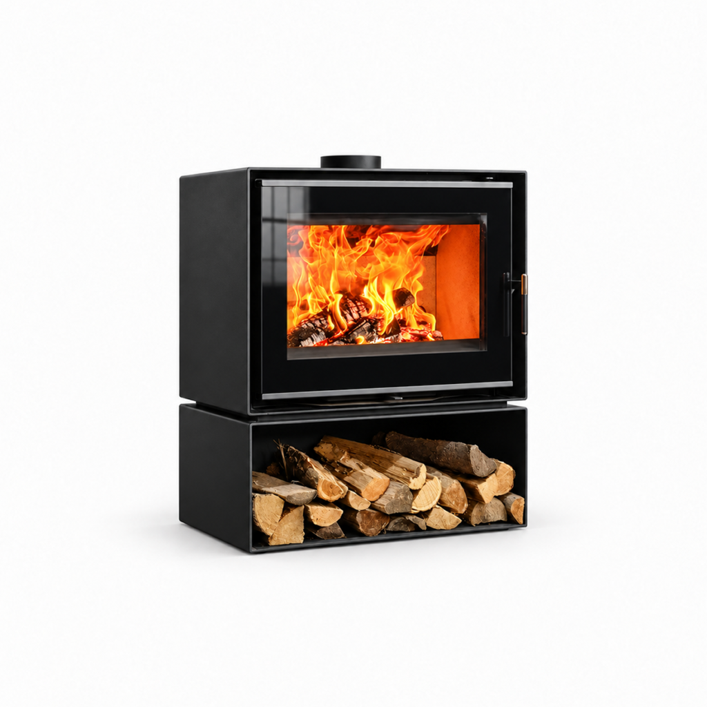 ME800 Wood Stove - white background product view