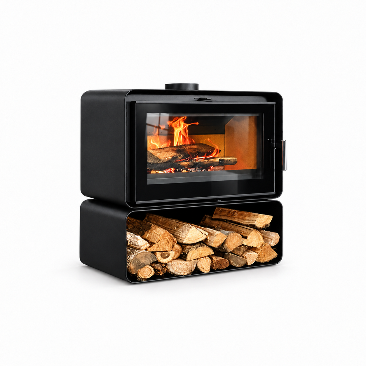 YS1050 Wood Stove - white background product view
