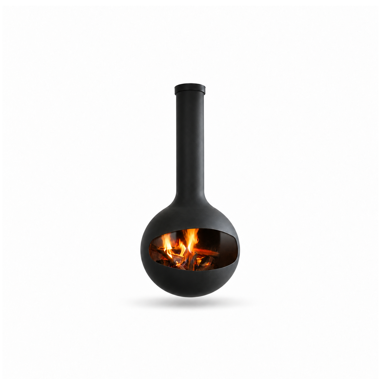 CX-2 Suspended Wood Fireplace - white background product view