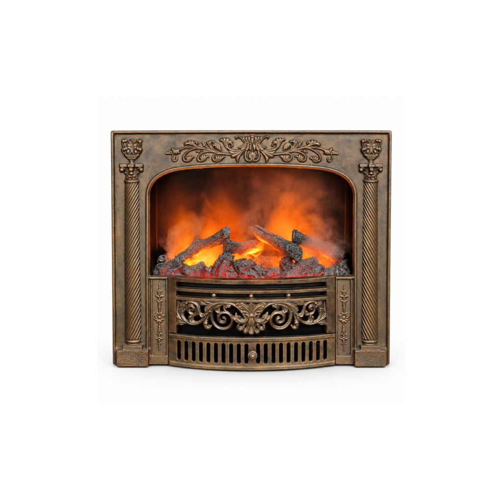 Insert de cheminée à vapeur d’eau couleur bronze TLB-99B-4A, vue de face du produit sur fond blanc