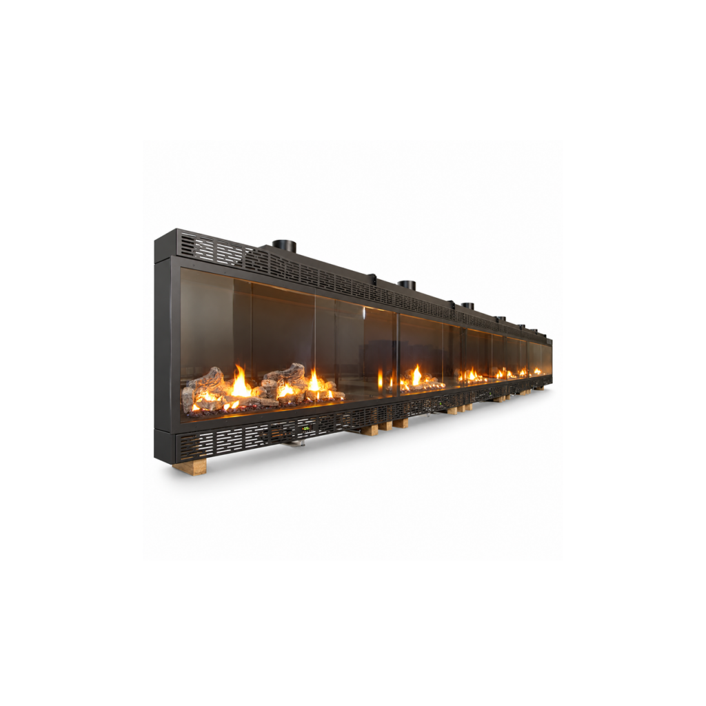 12 m Linear Gas Fireplace - product on white background