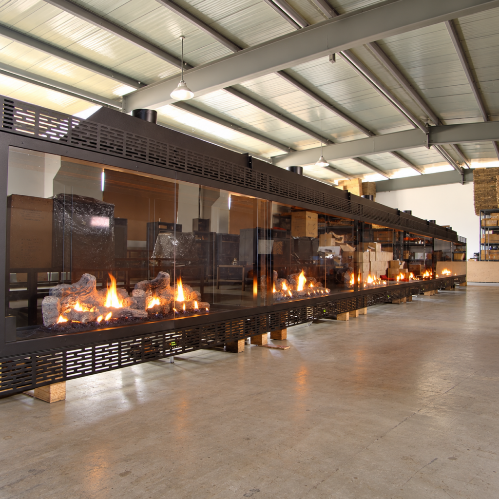 12 m Linear Gas Fireplace - original-scene appearance reference