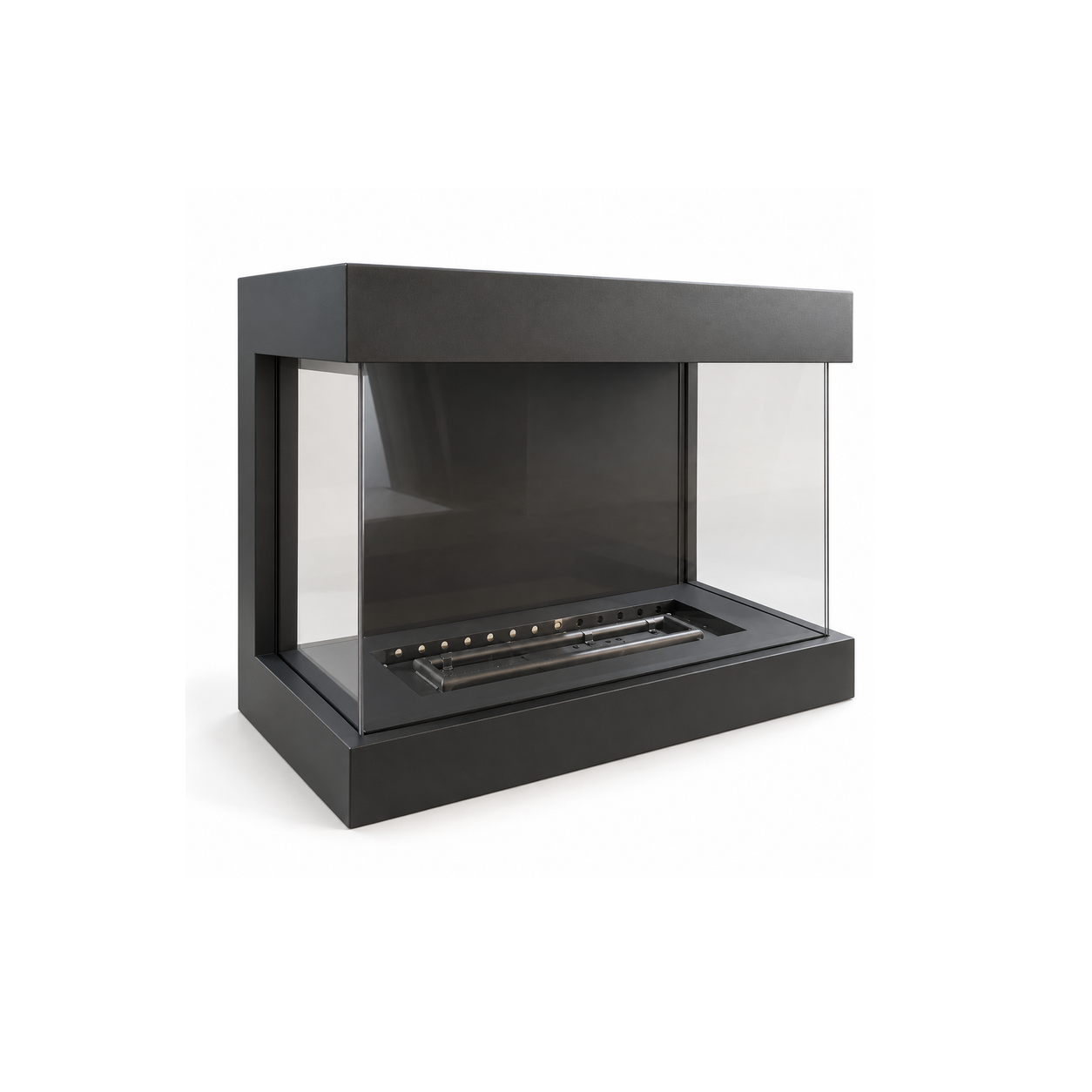 Three-Sided Wall-Mounted Gas Fireplace - product on white background