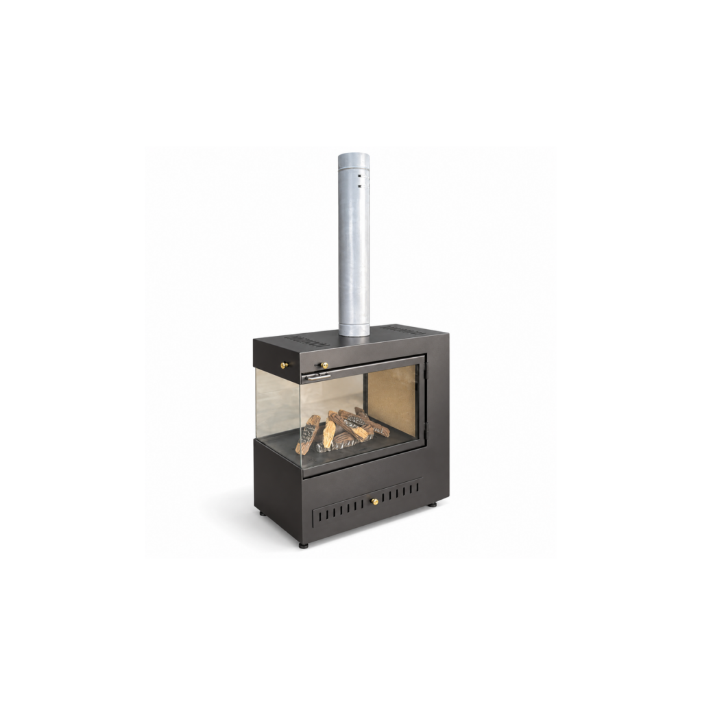 Box-Style Gas Fireplace - product on white background