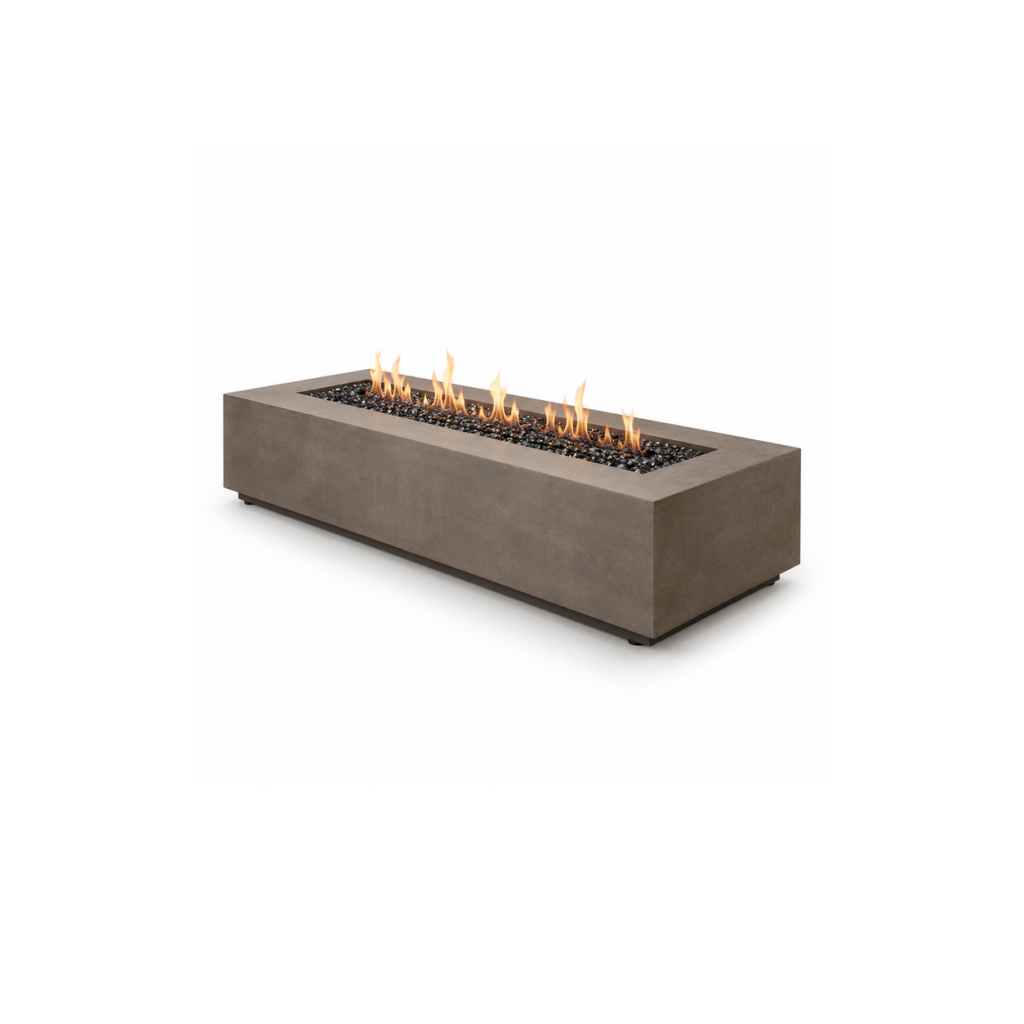 Linear Outdoor Gas Fire Table - product on white background