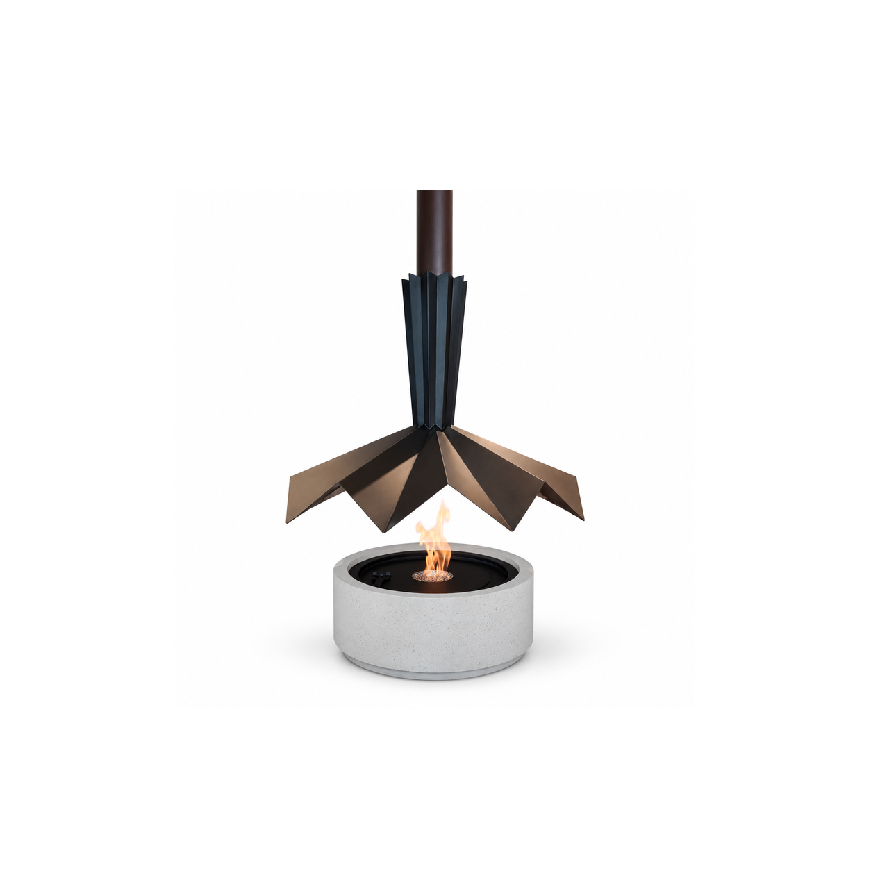 Octagonal Canopy Dual-Option Fireplace - product on white background