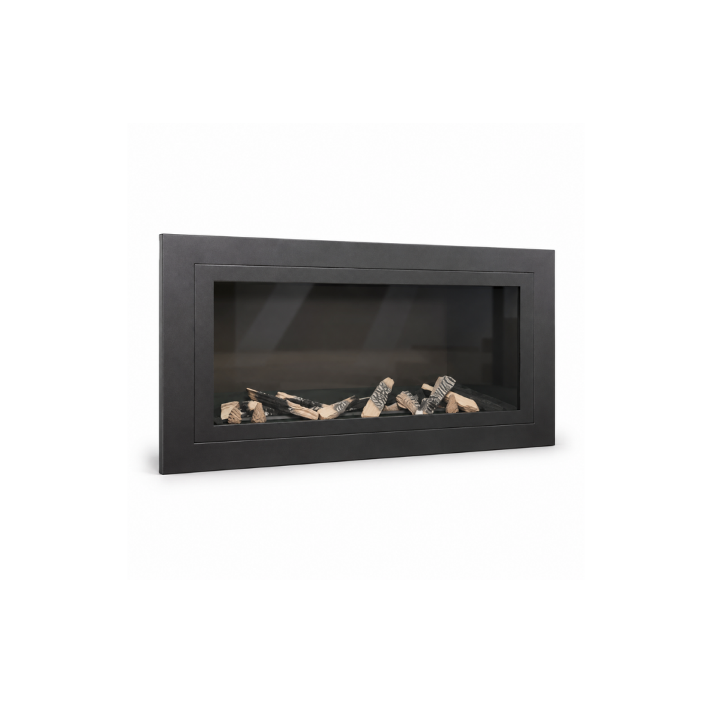 Flat-Frame Gas Fireplace Insert - product on white background