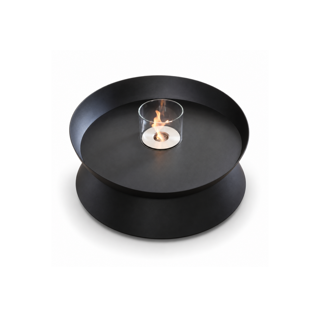 Shallow Dish Ethanol Fire Table - product on white background