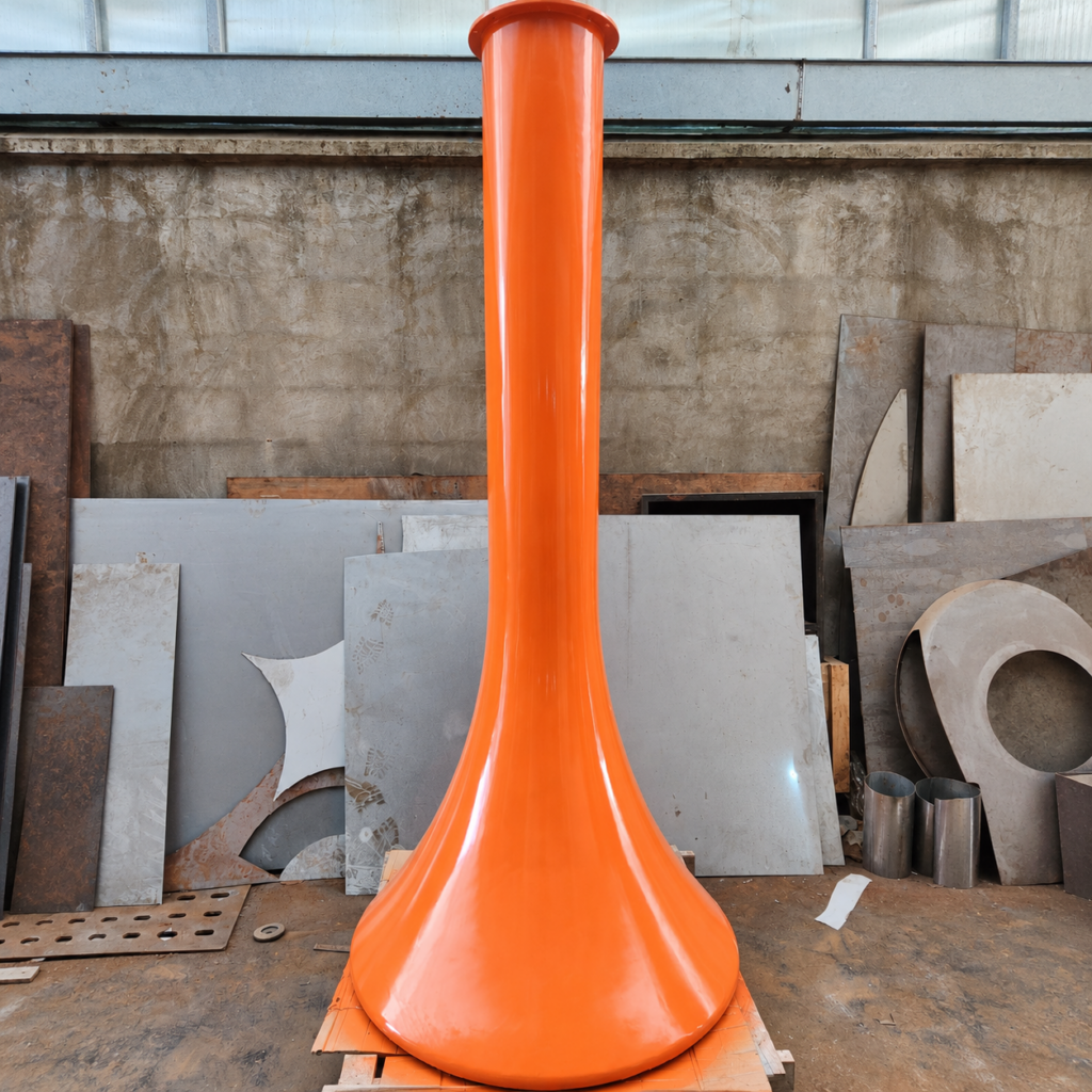 Orange Teardrop Suspended Fireplace - original-scene appearance reference