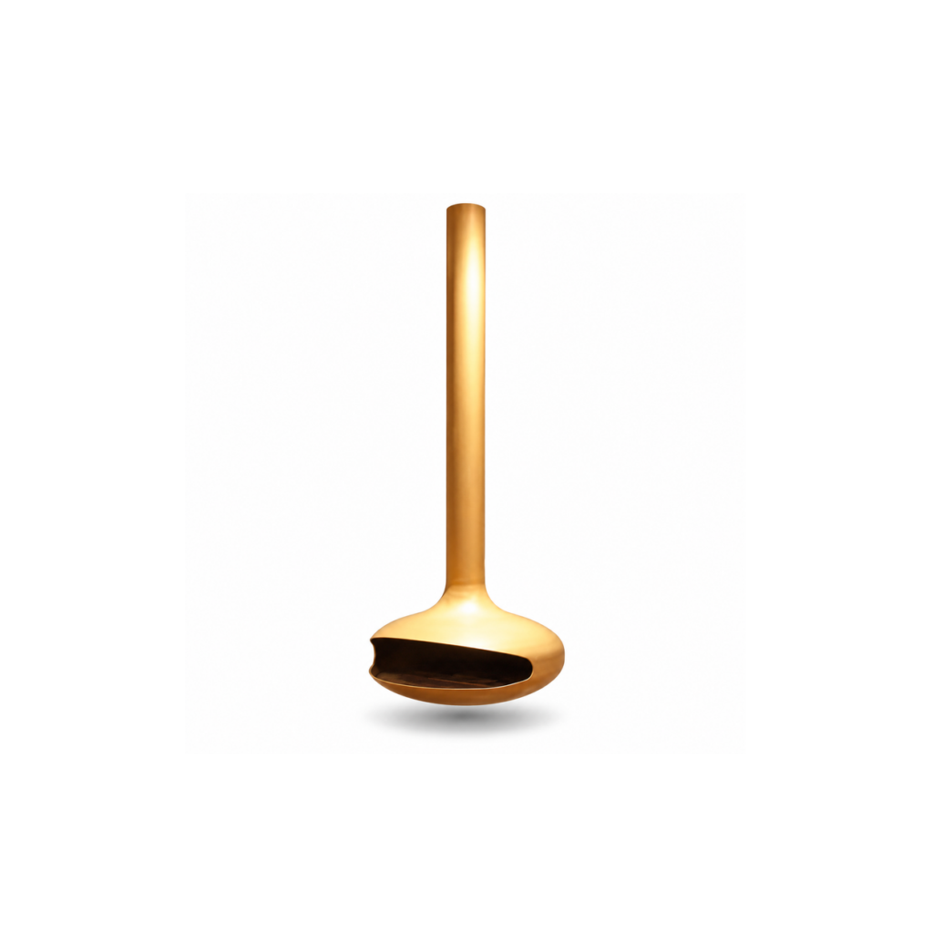 Gold-Tone Teardrop Suspended Fireplace - product on white background