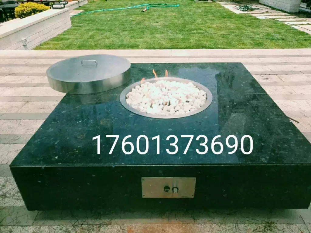 Manual Outdoor Gas Fire Table with Round Burner - supplier product view